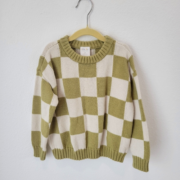 Little Co. By Lauren Conrad Other - Green and Cream 100% Cotton Sweater - Little Co. Size 5T